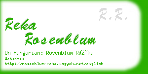 reka rosenblum business card